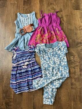 Toddler Girl Size 4T Dress & Romper Bundle - 4 Pieces